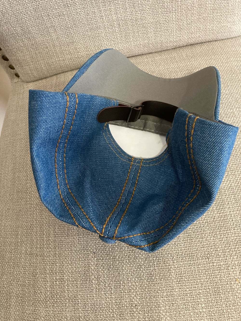 Denim 'BOSS' Rhinestone Baseball Cap - Blue - Picture 2 of 3